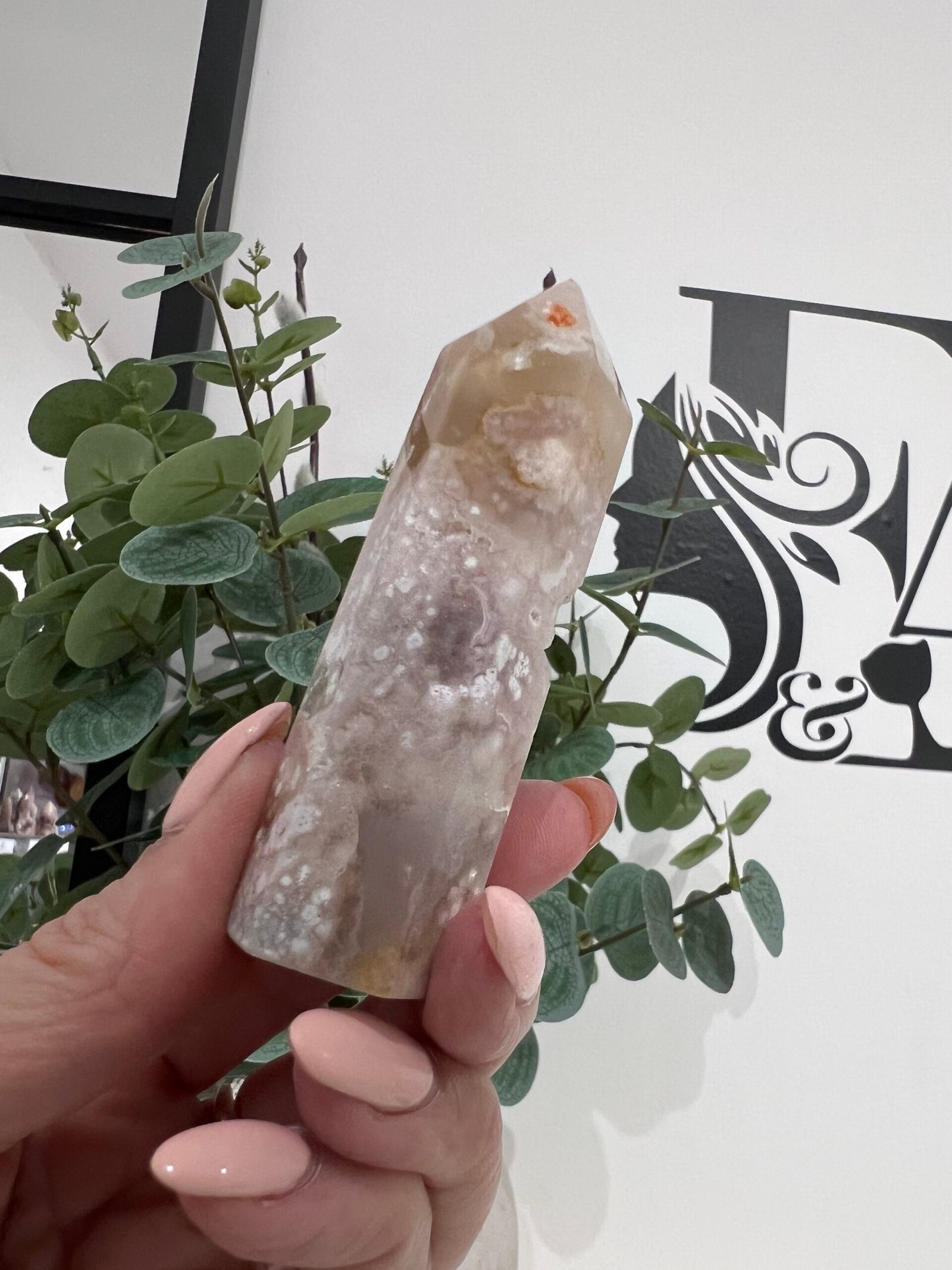 Brazilian Flower Agate Tower 82g - Image 7