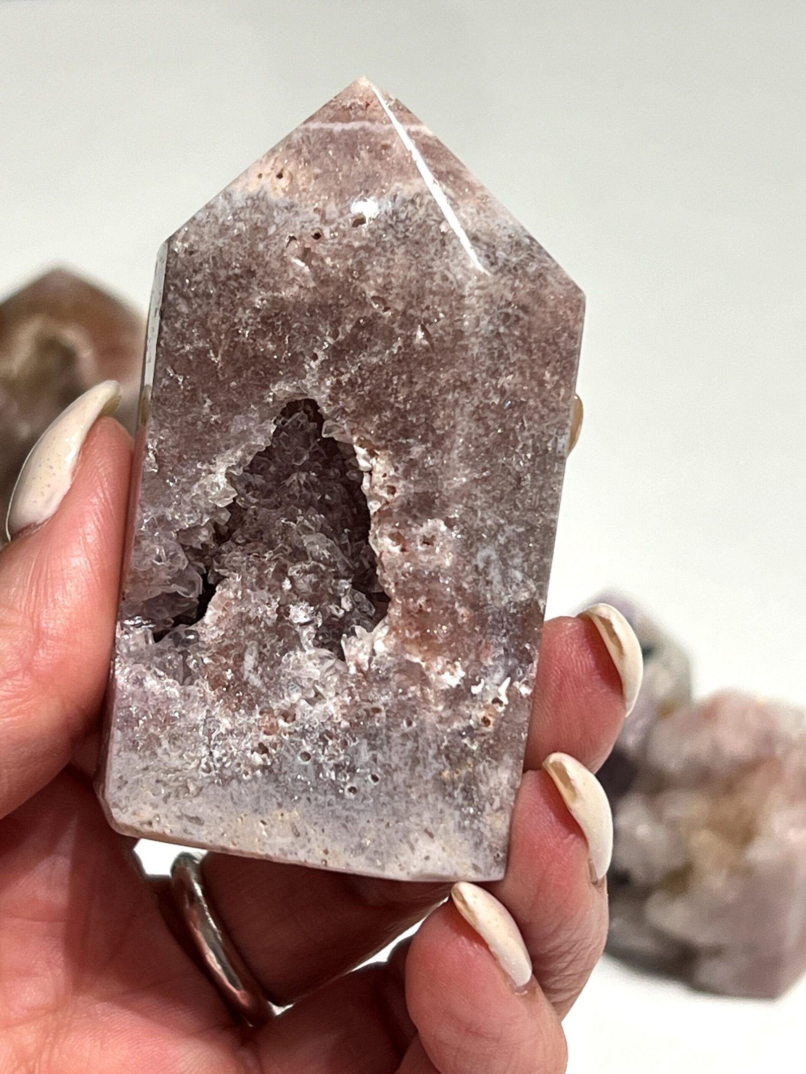 Pink Amethyst Druzy Tower - Image 2