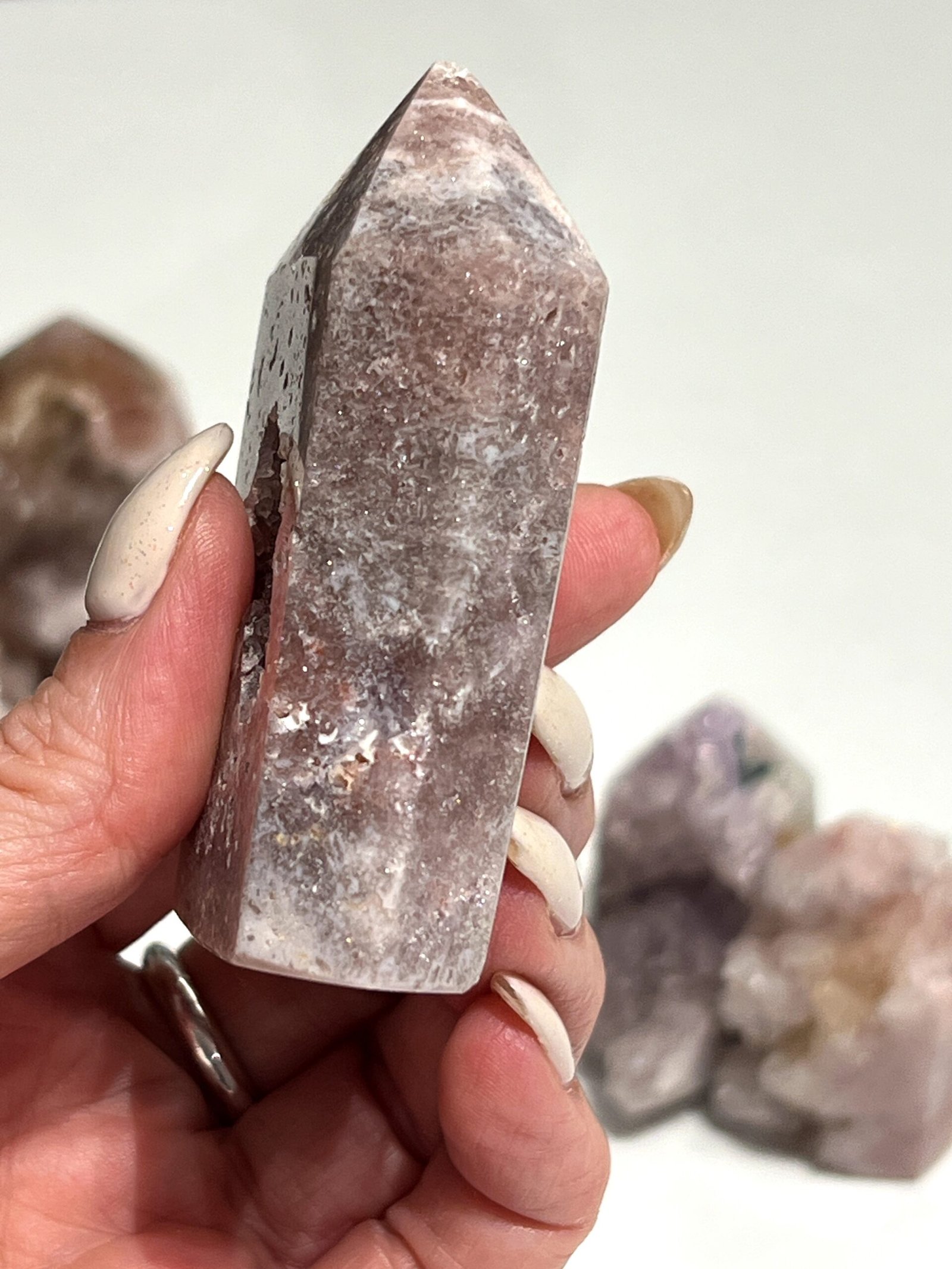 Pink Amethyst Druzy Tower - Image 3