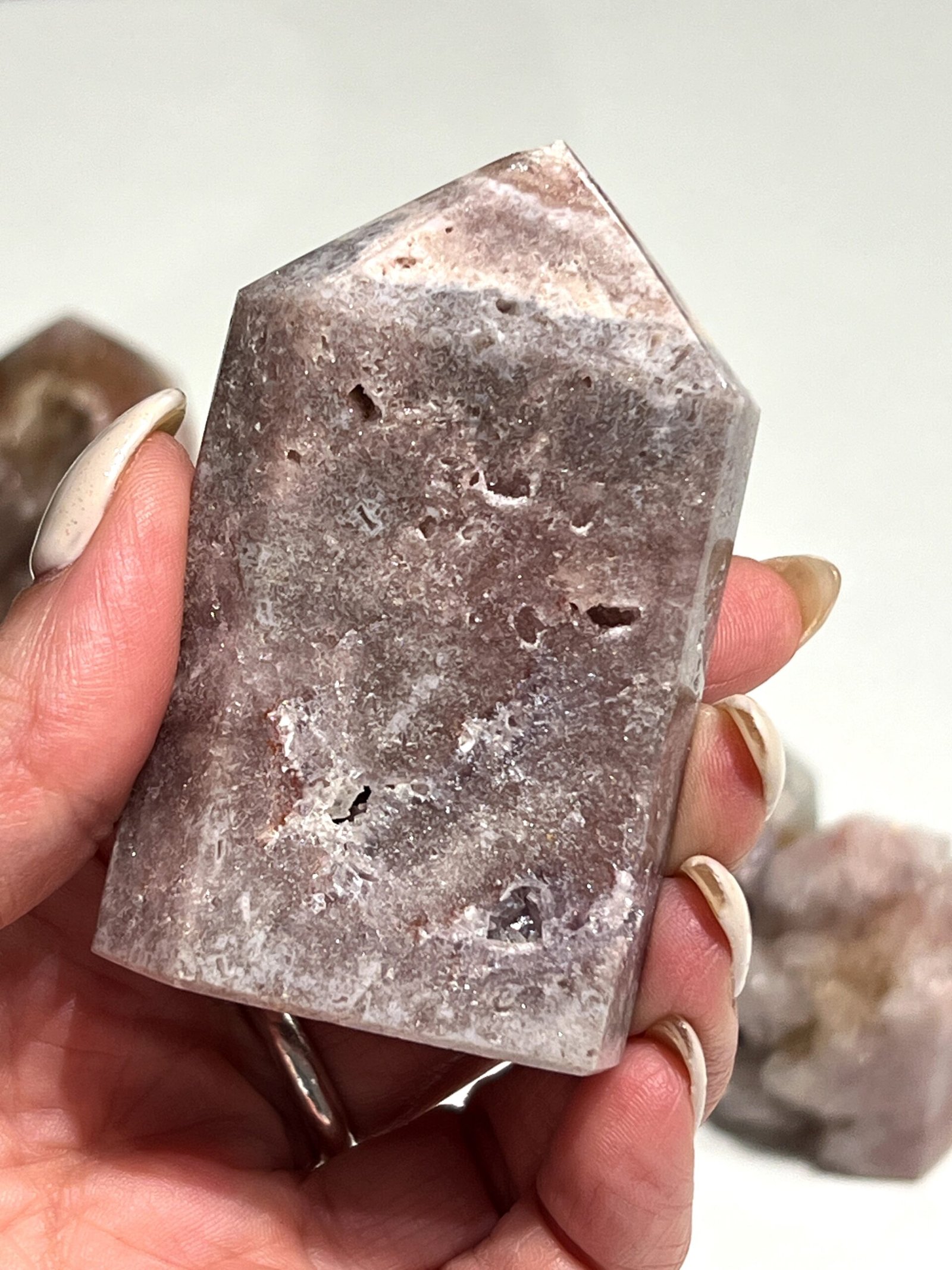Pink Amethyst Druzy Tower - Image 4
