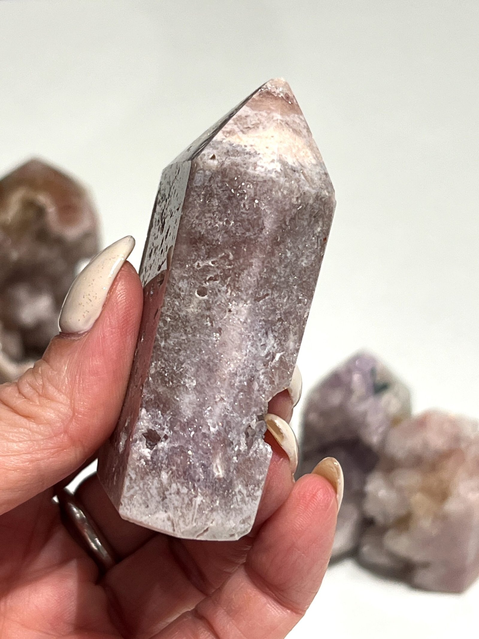 Pink Amethyst Druzy Tower - Image 5