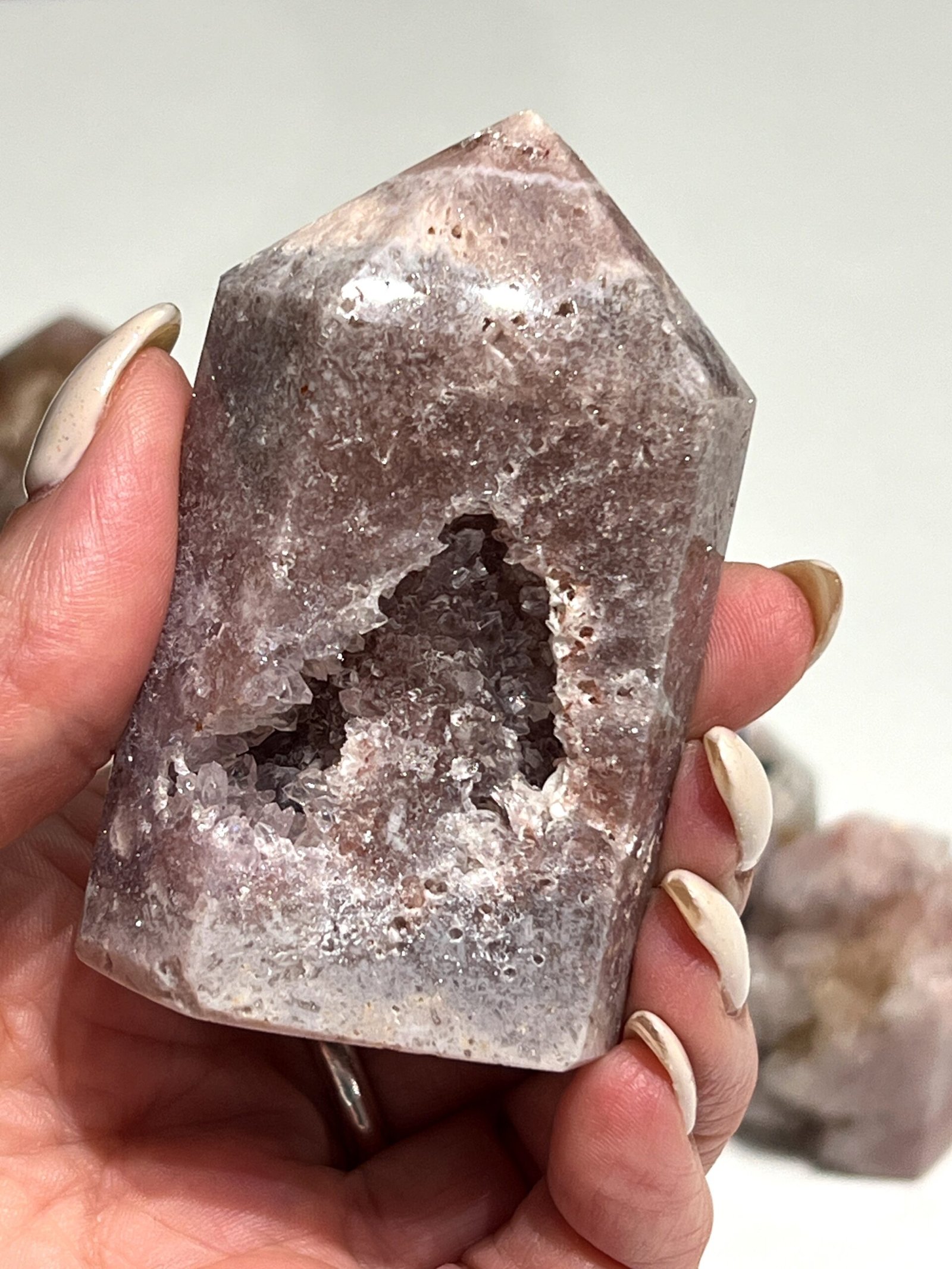 Pink Amethyst Druzy Tower - Image 6