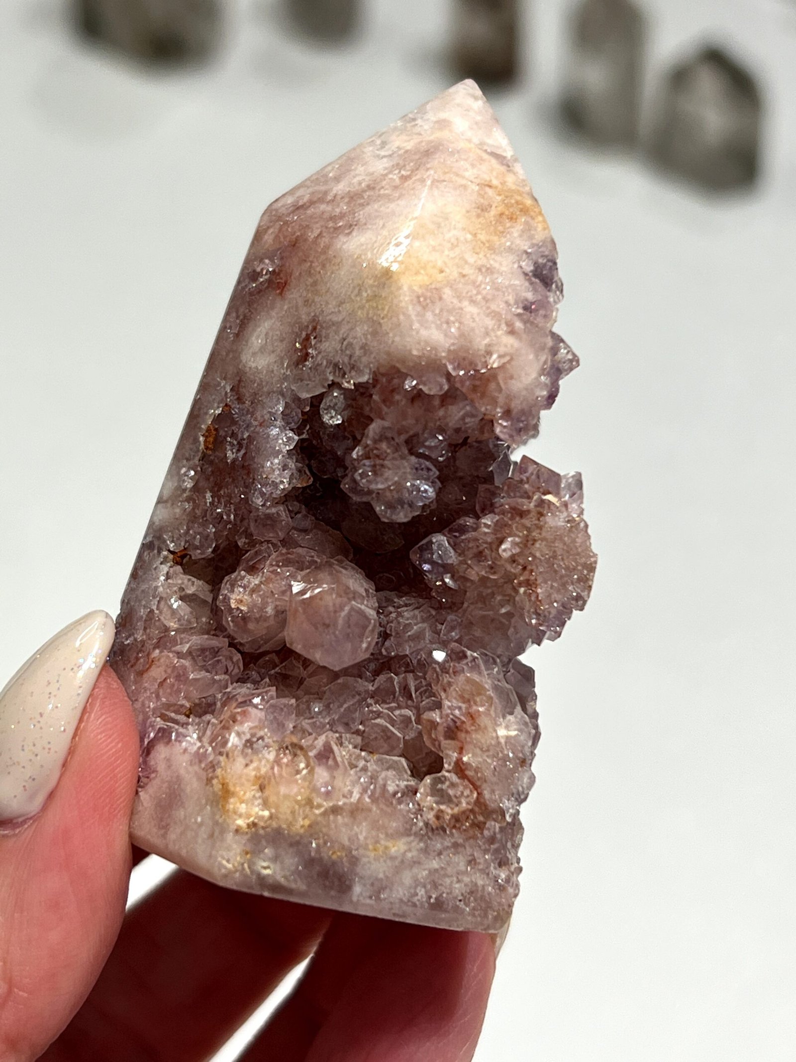 Drusy Pink Amethyst Tower 7cm - Image 6