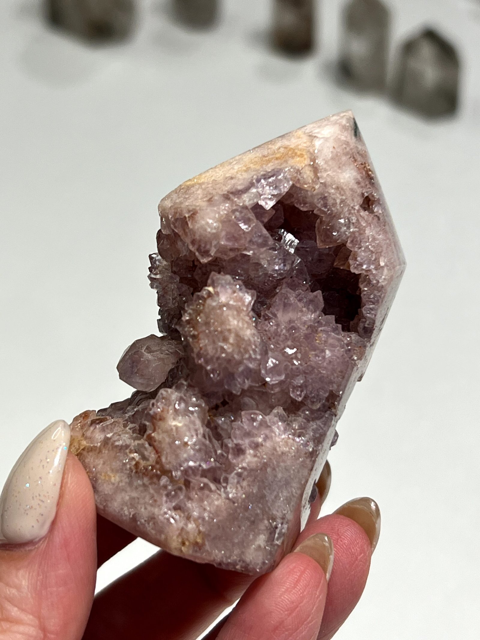 Drusy Pink Amethyst Tower 7cm - Image 5