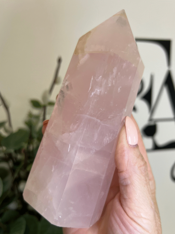 Rainbow Rose Quartz Tower 12cm